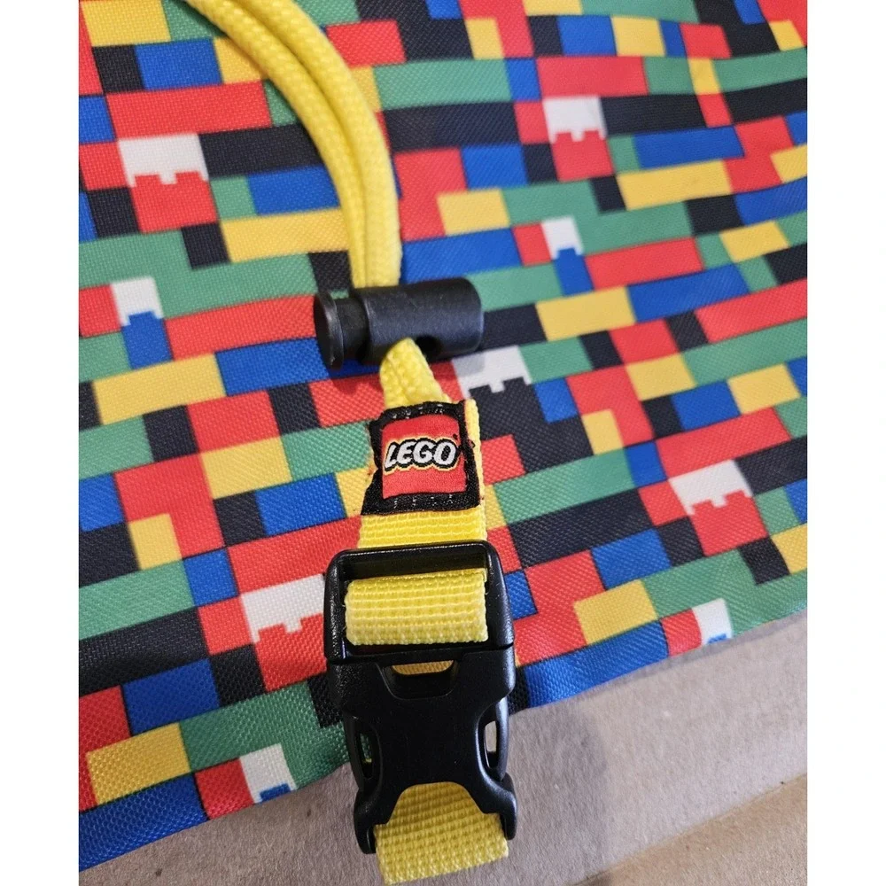 LEGO Branded Brick Pattern Tote Bag Multicolor Size 18x13 Shoulder Strap